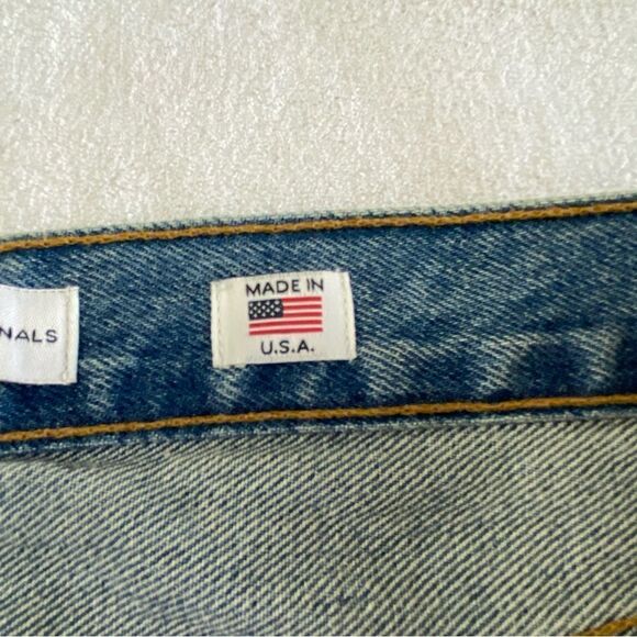 RE/DONE ORIGINALS STOVE PIPE HIGH RISE BUTTON FRONT JEANS NWT - Picture 14 of 15